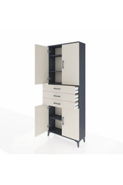 Arges Dolap 4 Raflı 3 Çekmeceli 4 Kapaklı 88x30x221 - S30M166V4A