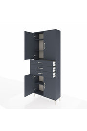 Arges Dolap 4 Raflı 3 Çekmeceli 4 Kapaklı 88x30x221 - S30M166V5A