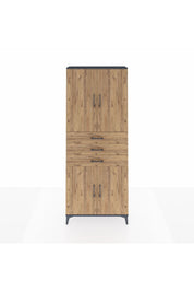 Arges Dolap 4 Raflı 3 Çekmeceli 4 Kapaklı 88x30x221 - S30M166V6A