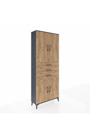 Arges Dolap 4 Raflı 3 Çekmeceli 4 Kapaklı 88x30x221 - S30M166V6A