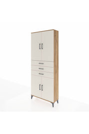Arges Dolap 4 Raflı 3 Çekmeceli 4 Kapaklı 88x30x221 - S30M166V7A