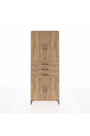 Arges Dolap 4 Raflı 3 Çekmeceli 4 Kapaklı 88x30x221 - S30M166V9A