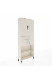 Arges Dolap 4 Raflı 3 Çekmeceli 2 Kapaklı 88x30x221 - S30M167V1A