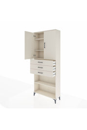 Arges Dolap 4 Raflı 3 Çekmeceli 2 Kapaklı 88x30x221 - S30M167V1A