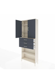 Arges Dolap 4 Raflı 3 Çekmeceli 2 Kapaklı 88x30x221 - S30M167V2A