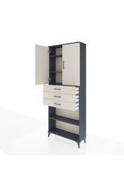 Arges Dolap 4 Raflı 3 Çekmeceli 2 Kapaklı 88x30x221 - S30M167V4A