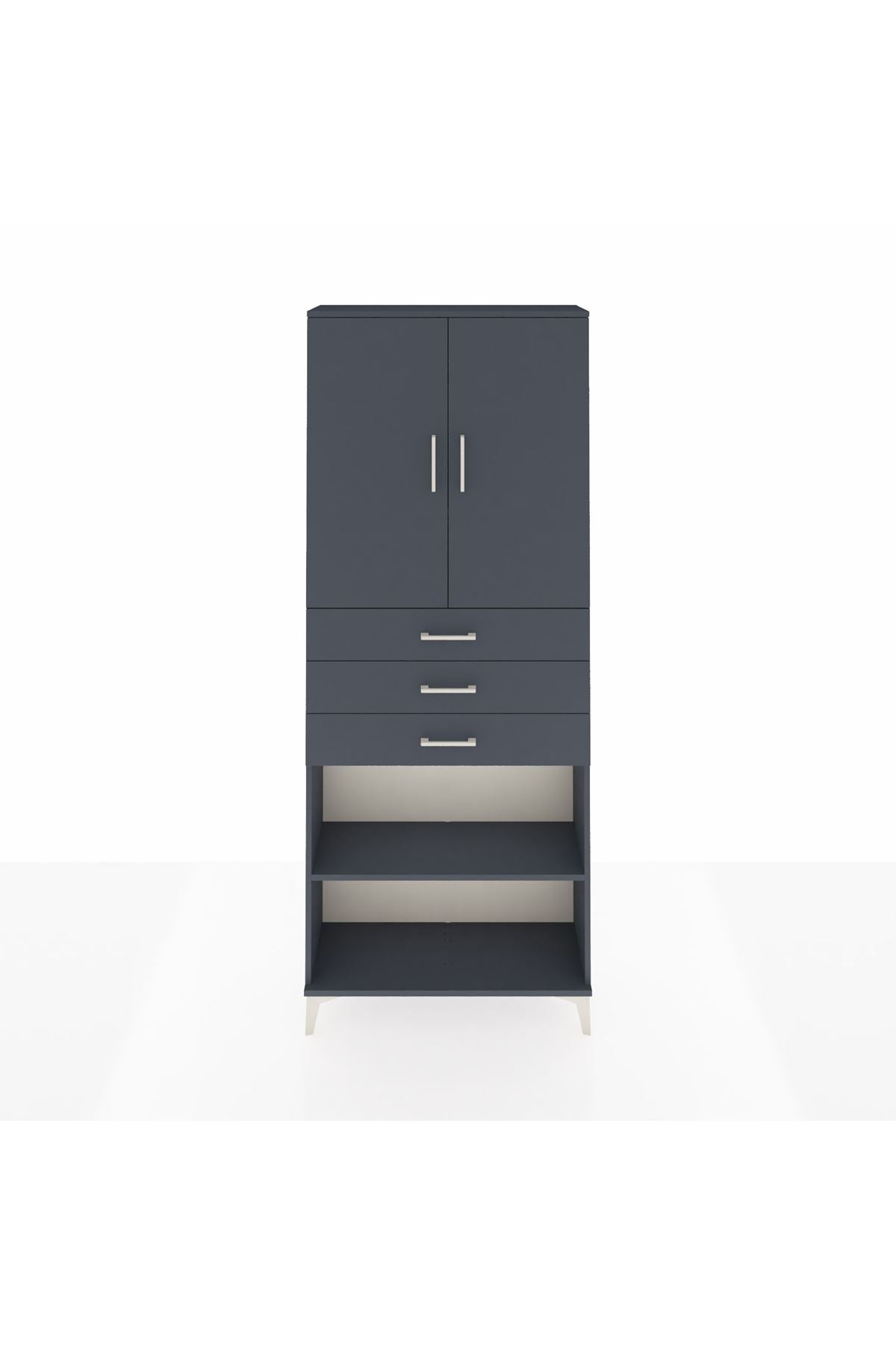Arges Dolap 4 Raflı 3 Çekmeceli 2 Kapaklı 88x30x221 - S30M167V5A