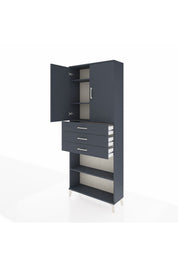 Arges Dolap 4 Raflı 3 Çekmeceli 2 Kapaklı 88x30x221 - S30M167V5A