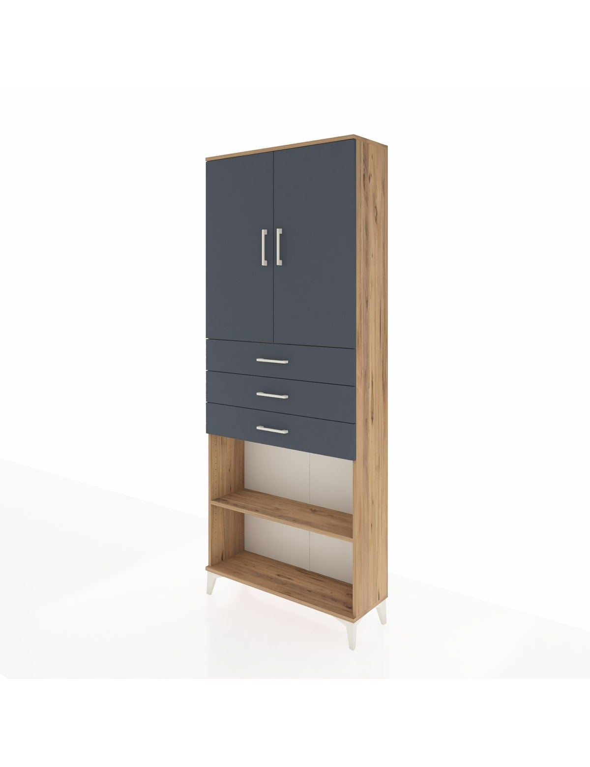 Arges Dolap 4 Raflı 3 Çekmeceli 2 Kapaklı 88x30x221 - S30M167V8A