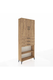 Arges Dolap 4 Raflı 3 Çekmeceli 2 Kapaklı 88x30x221 - S30M167V9A