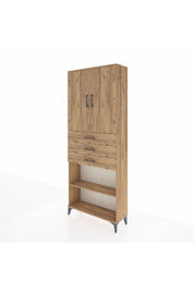 Arges Dolap 4 Raflı 3 Çekmeceli 2 Kapaklı 88x30x221 - S30M167V9A
