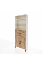 Arges Dolap 4 Raflı 3 Çekmeceli 2 Kapaklı 88x30x221 - S30M168V3A