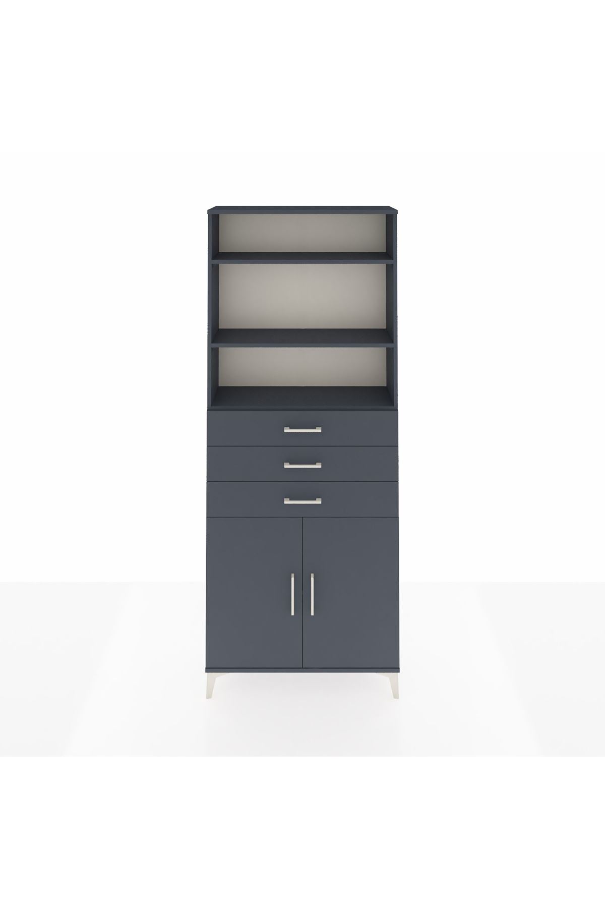 Arges Dolap 4 Raflı 3 Çekmeceli 2 Kapaklı 88x30x221 - S30M168V5A