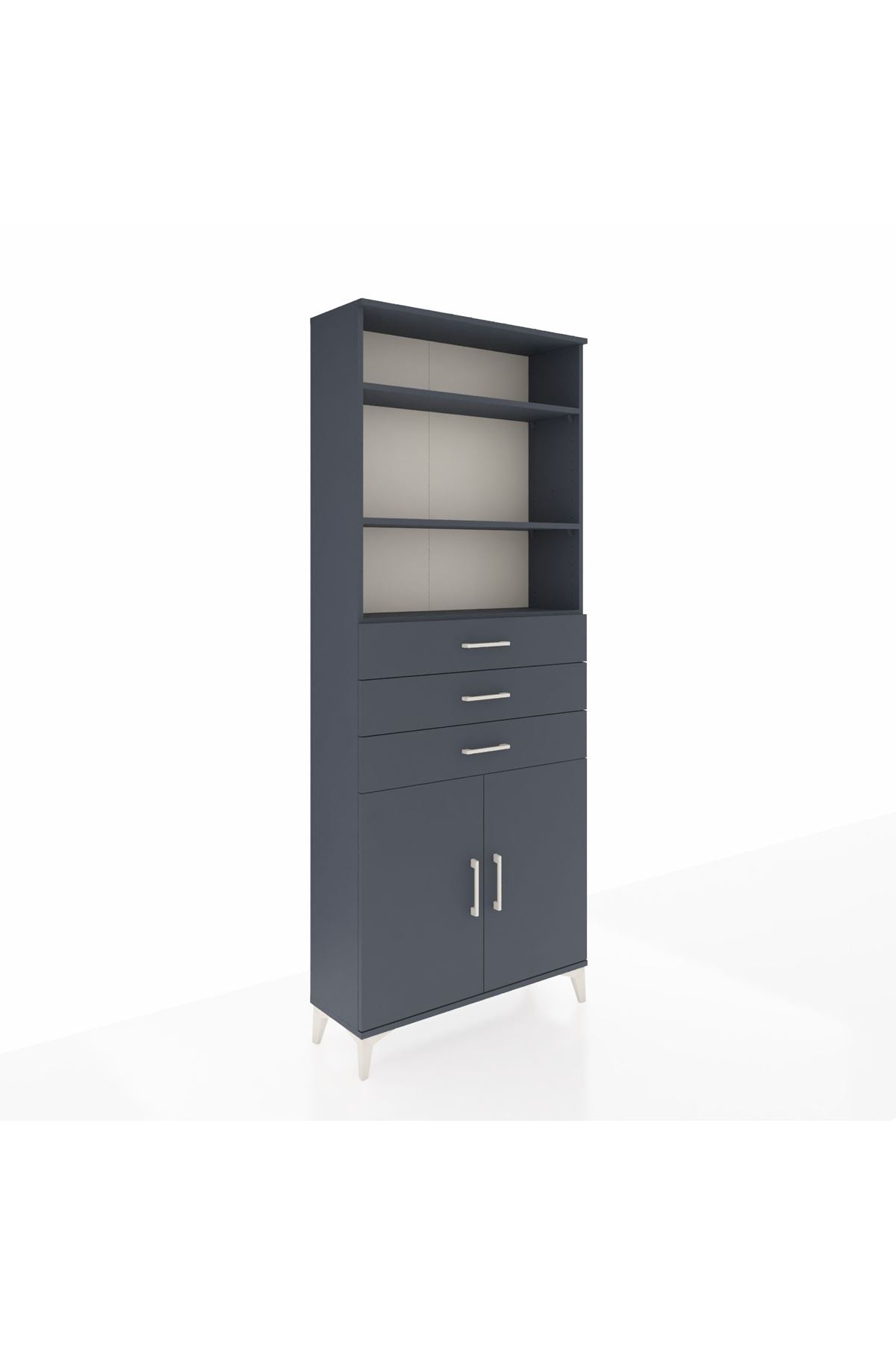 Arges Dolap 4 Raflı 3 Çekmeceli 2 Kapaklı 88x30x221 - S30M168V5A
