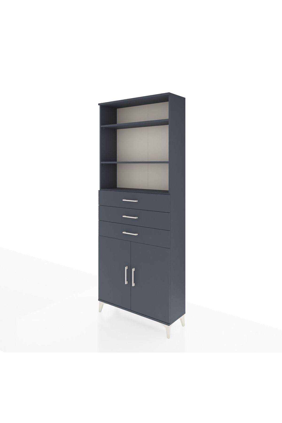 Arges Dolap 4 Raflı 3 Çekmeceli 2 Kapaklı 88x30x221 - S30M168V5A