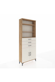 Arges Dolap 4 Raflı 3 Çekmeceli 2 Kapaklı 88x30x221 - S30M168V7A