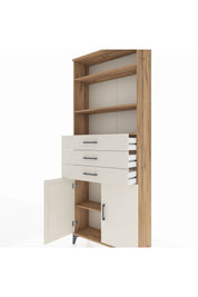 Arges Dolap 4 Raflı 3 Çekmeceli 2 Kapaklı 88x30x221 - S30M168V7A