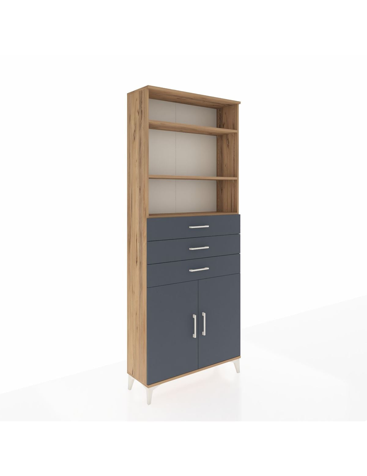 Arges Dolap 4 Raflı 3 Çekmeceli 2 Kapaklı 88x30x221 - S30M168V8A