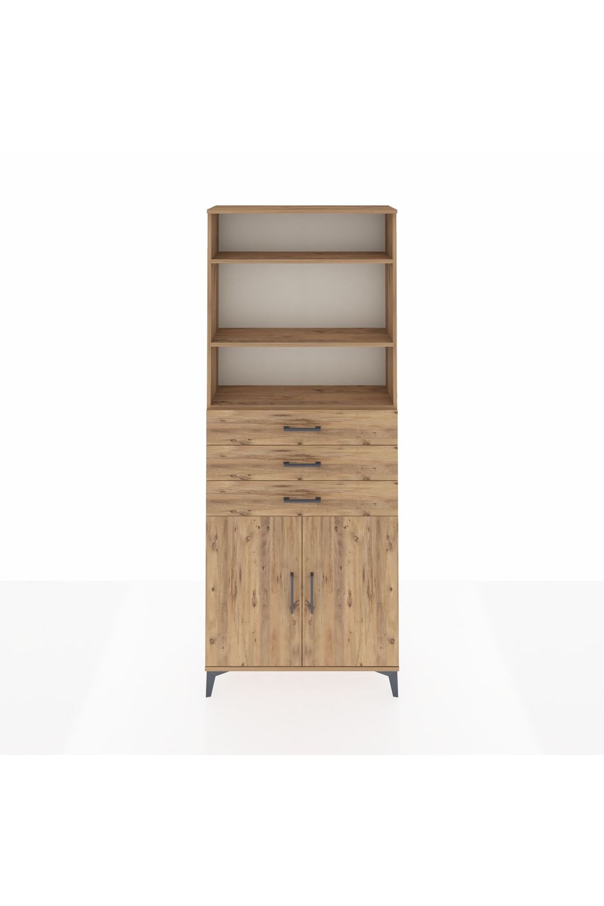 Arges Dolap 4 Raflı 3 Çekmeceli 2 Kapaklı 88x30x221 - S30M168V9A