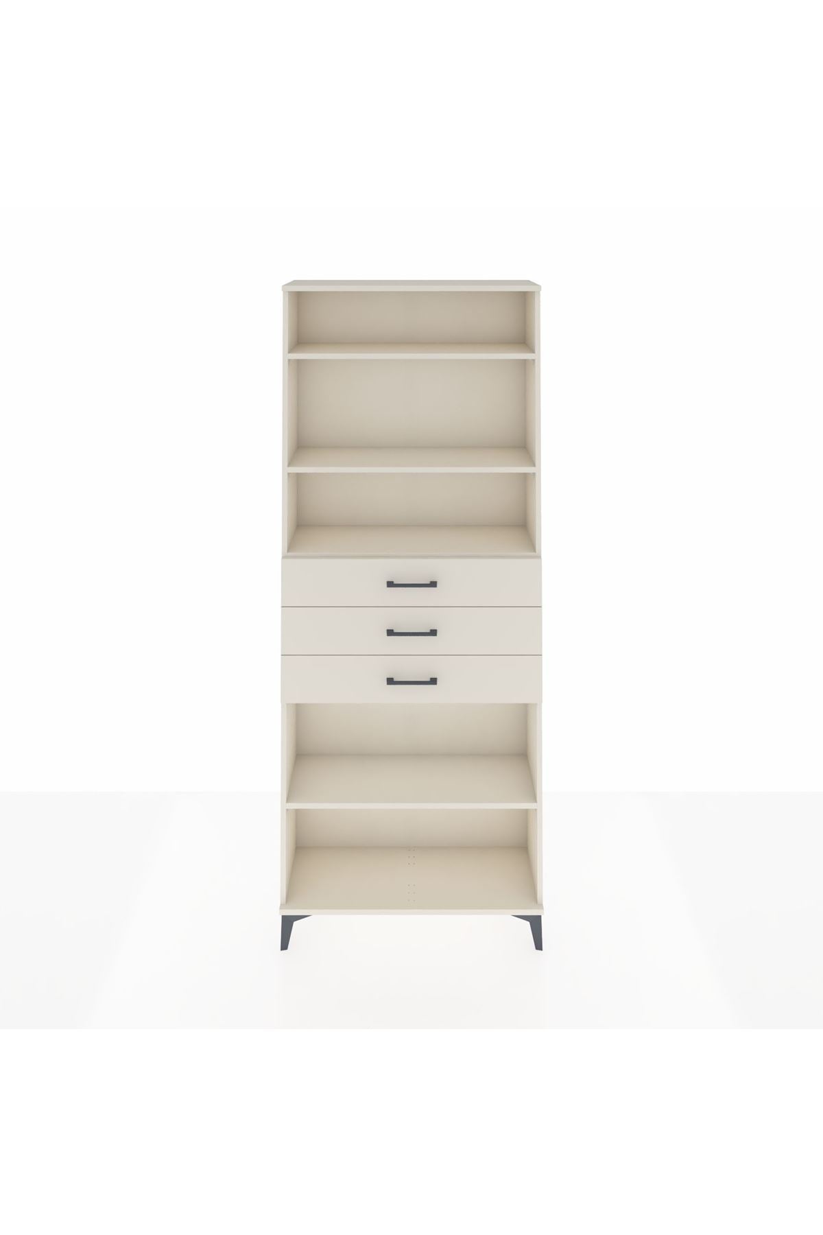 Arges Dolap 4 Raflı 3 Çekmeceli 88x30x221 - S30M169V1A
