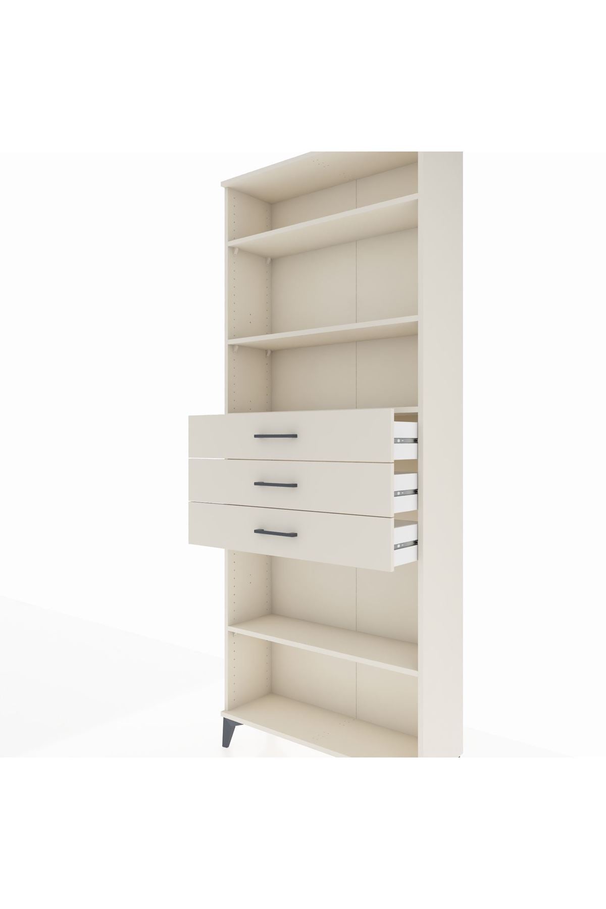 Arges Dolap 4 Raflı 3 Çekmeceli 88x30x221 - S30M169V1A