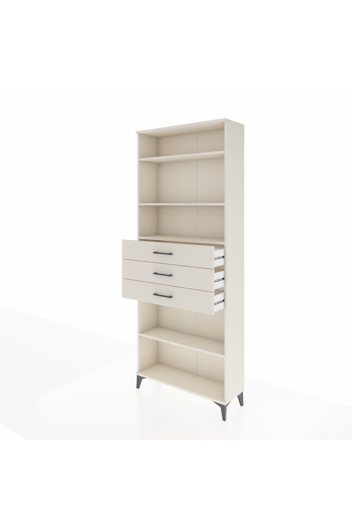 Arges Dolap 4 Raflı 3 Çekmeceli 88x30x221 - S30M169V1A