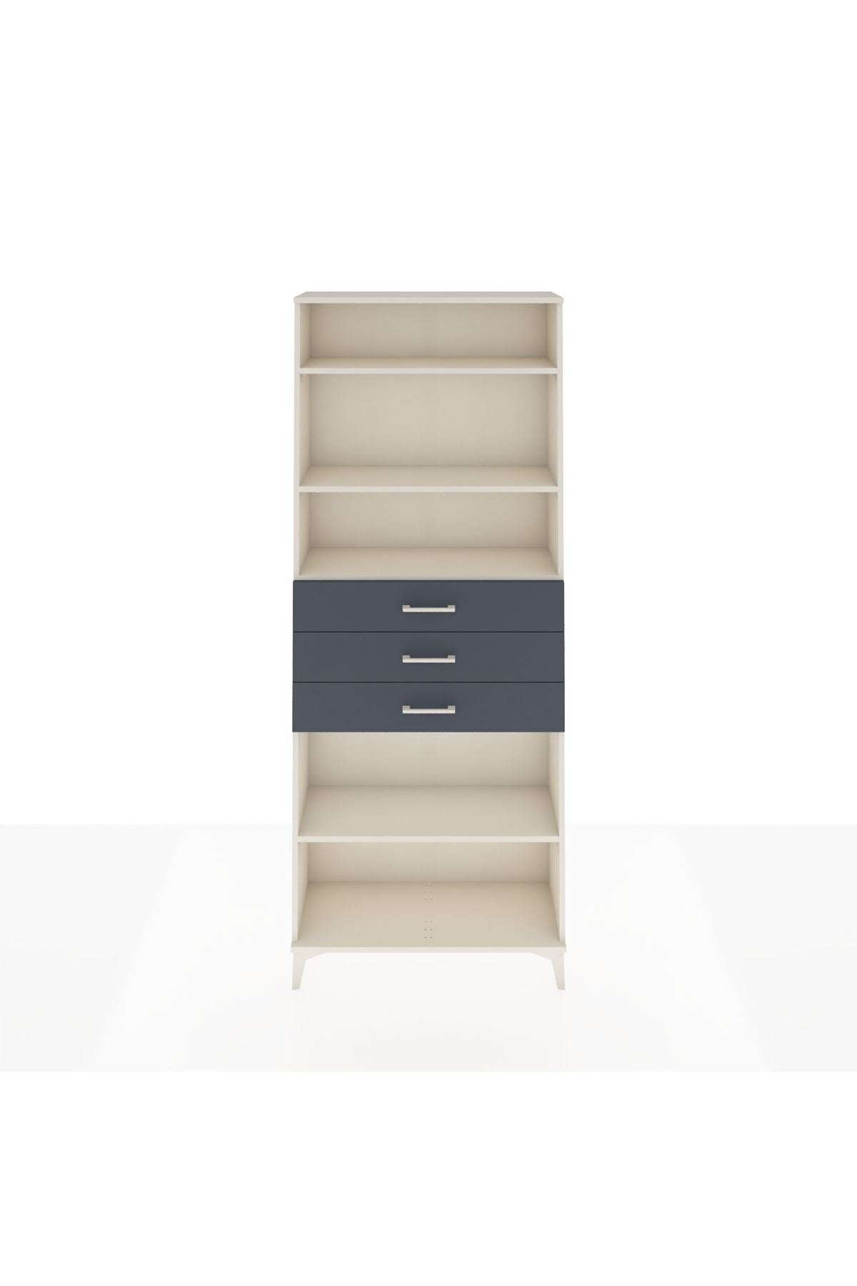 Arges Dolap 4 Raflı 3 Çekmeceli 88x30x221 - S30M169V2A
