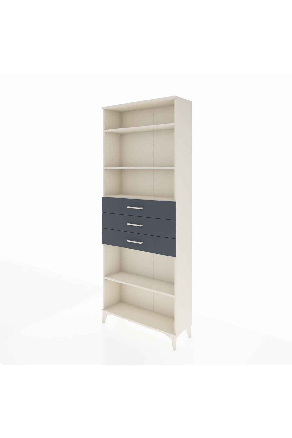 Arges Dolap 4 Raflı 3 Çekmeceli 88x30x221 - S30M169V2A