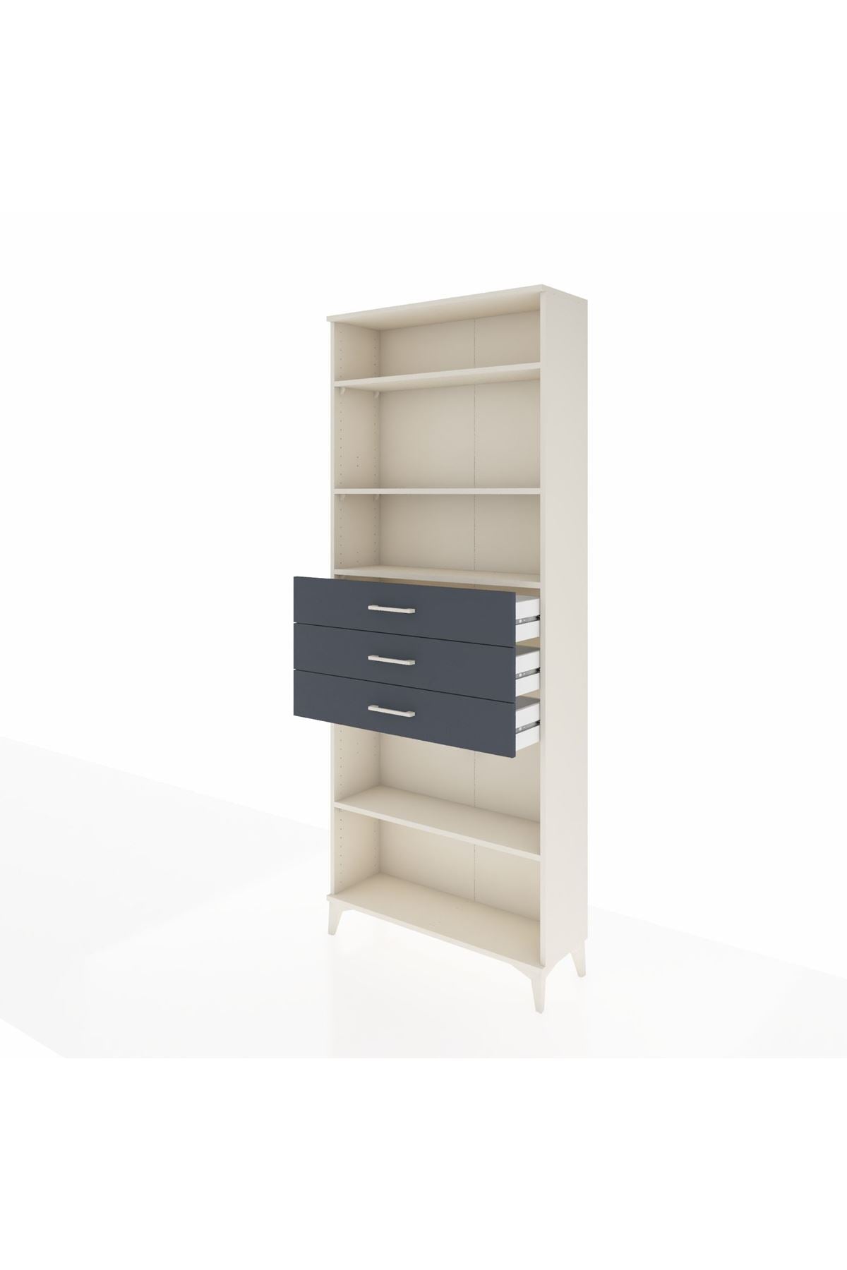 Arges Dolap 4 Raflı 3 Çekmeceli 88x30x221 - S30M169V2A