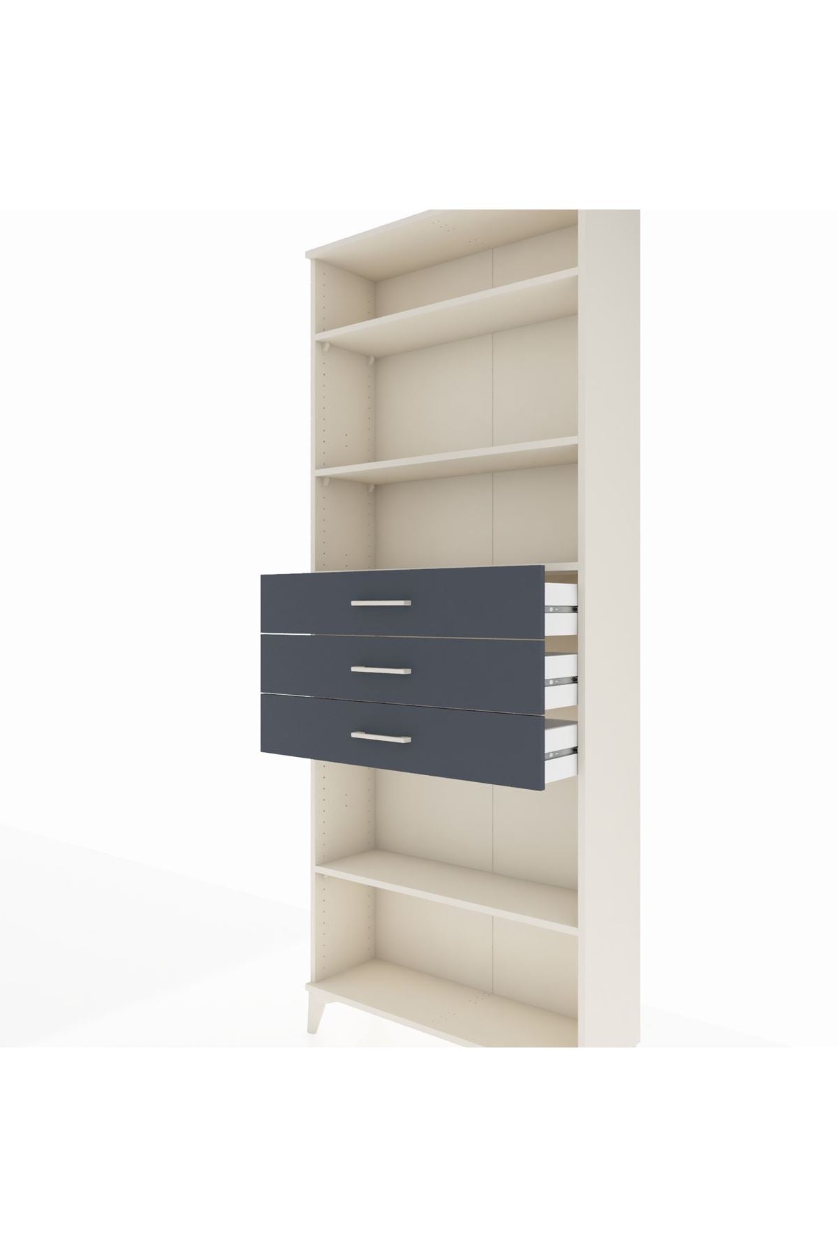 Arges Dolap 4 Raflı 3 Çekmeceli 88x30x221 - S30M169V2A