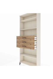 Arges Dolap 4 Raflı 3 Çekmeceli 88x30x221 - S30M169V3A