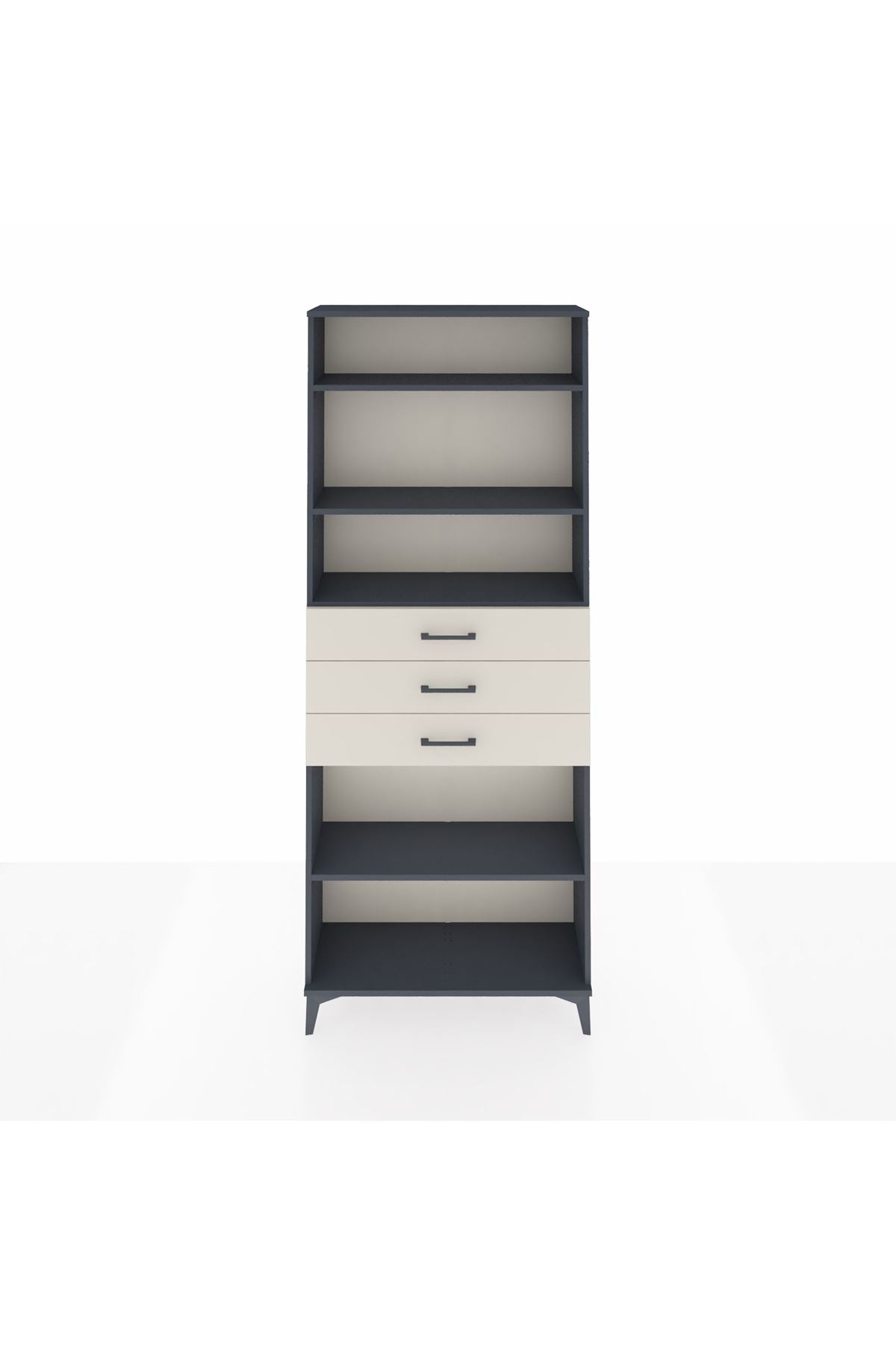 Arges Dolap 4 Raflı 3 Çekmeceli 88x30x221 - S30M169V4A