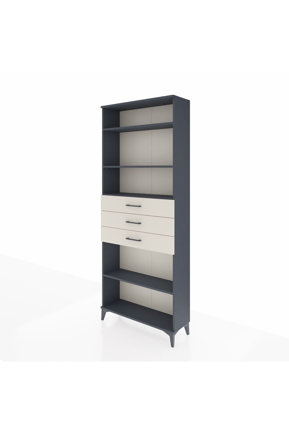 Arges Dolap 4 Raflı 3 Çekmeceli 88x30x221 - S30M169V4A
