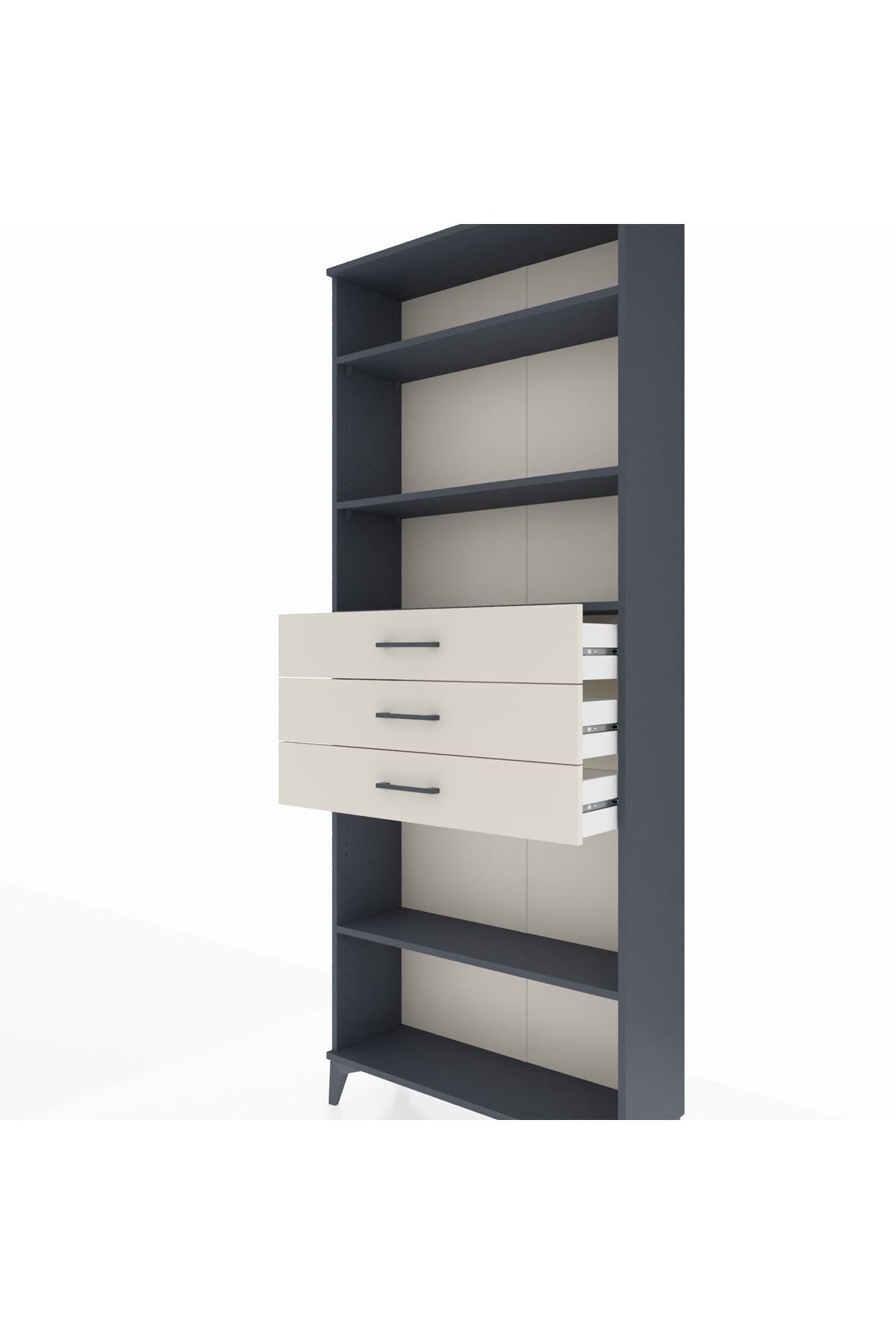 Arges Dolap 4 Raflı 3 Çekmeceli 88x30x221 - S30M169V4A