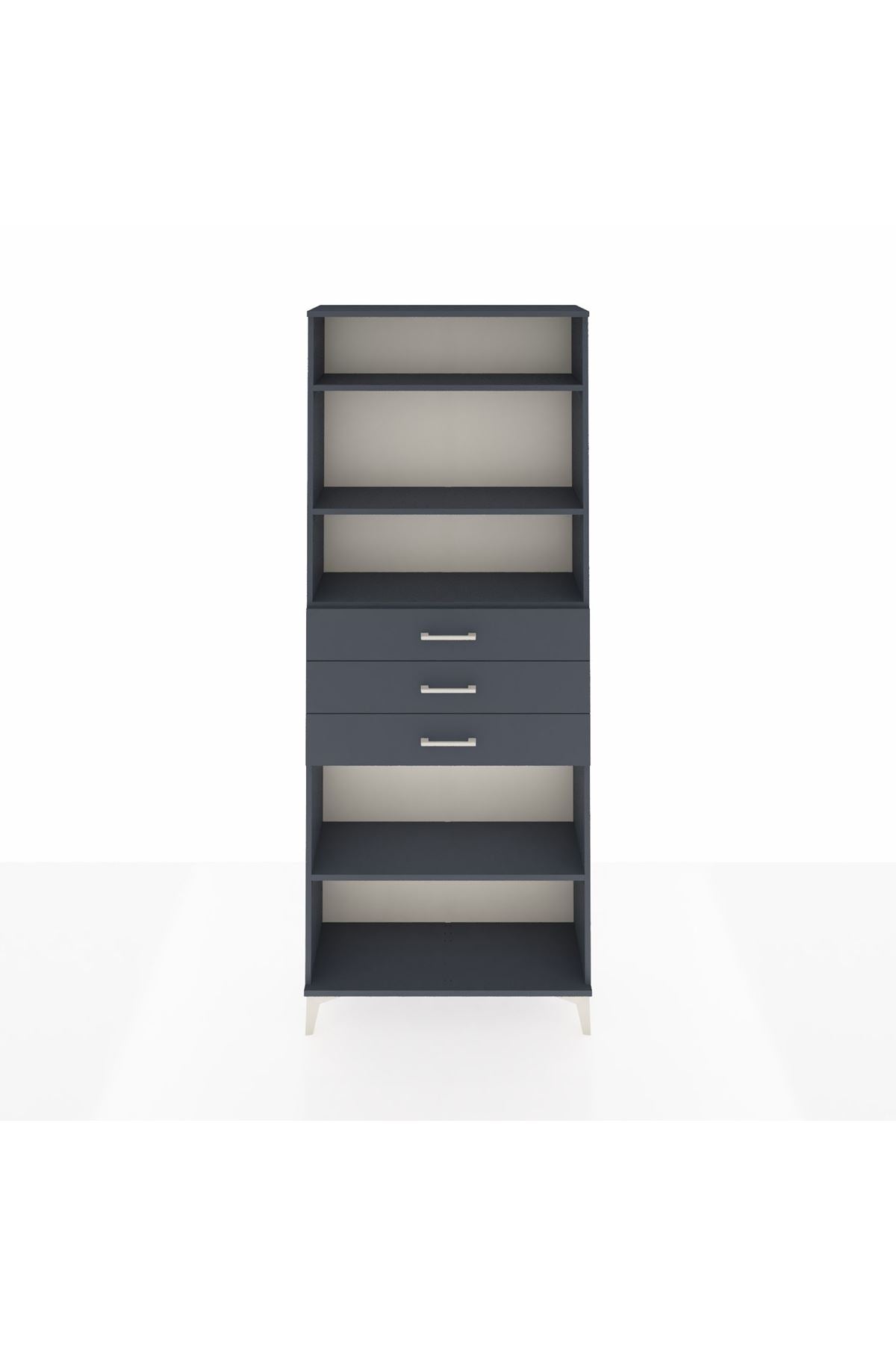 Arges Dolap 4 Raflı 3 Çekmeceli 88x30x221 - S30M169V5A