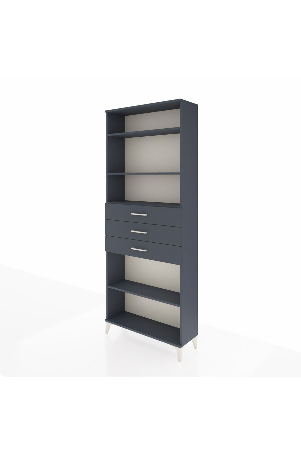 Arges Dolap 4 Raflı 3 Çekmeceli 88x30x221 - S30M169V5A