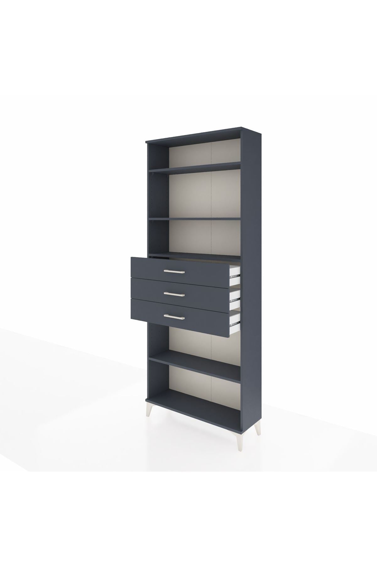 Arges Dolap 4 Raflı 3 Çekmeceli 88x30x221 - S30M169V5A