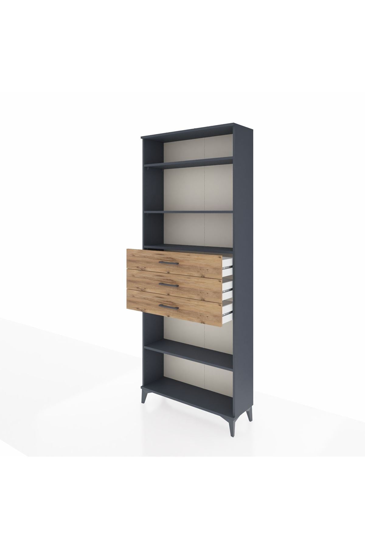 Arges Dolap 4 Raflı 3 Çekmeceli 88x30x221 - S30M169V6A