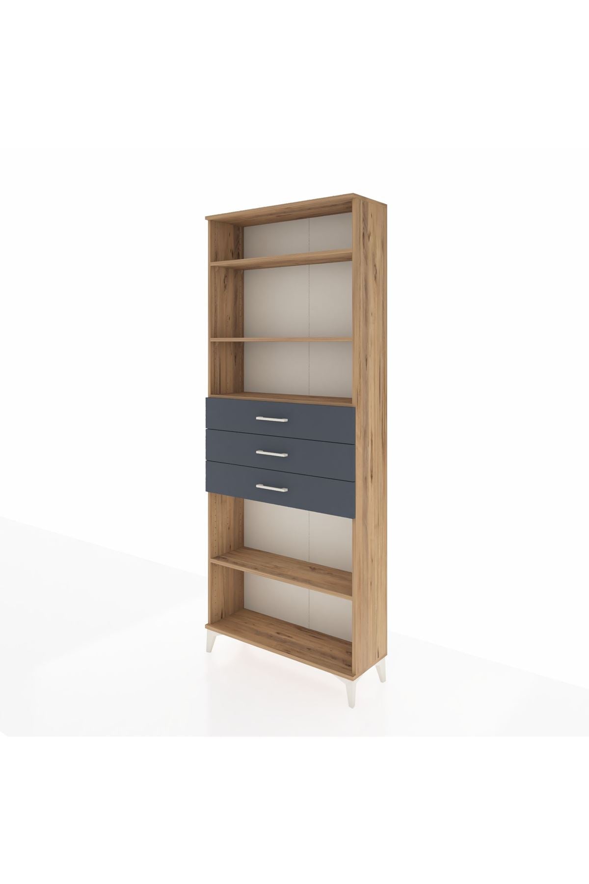 Arges Dolap 4 Raflı 3 Çekmeceli 88x30x221 - S30M169V8A