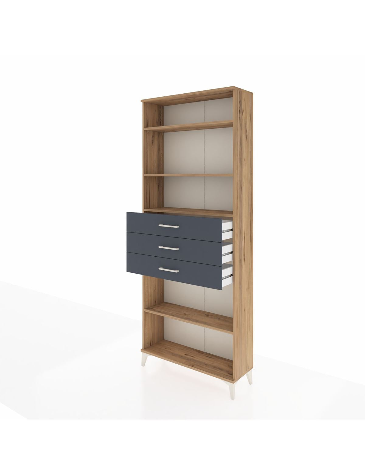 Arges Dolap 4 Raflı 3 Çekmeceli 88x30x221 - S30M169V8A