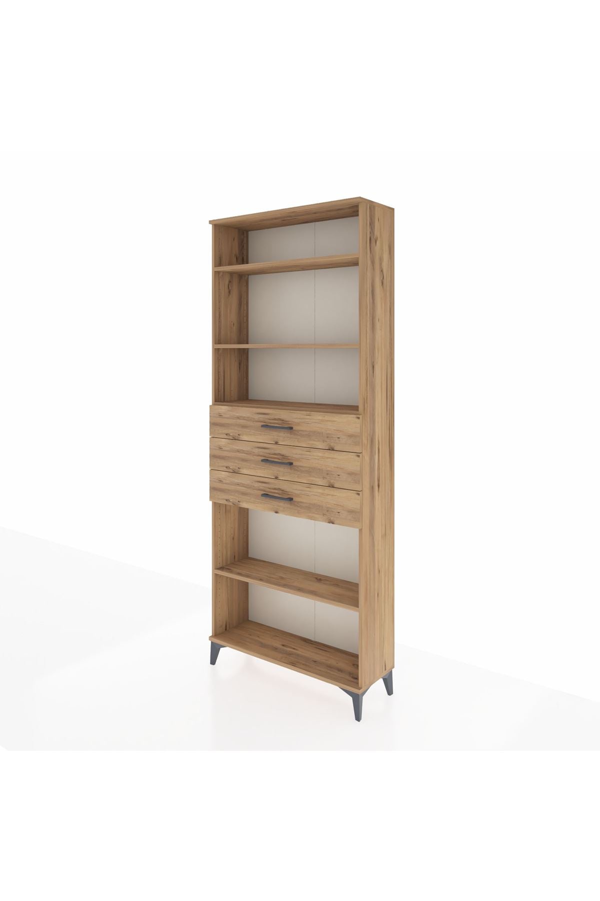Arges Dolap 4 Raflı 3 Çekmeceli 88x30x221 - S30M169V9A
