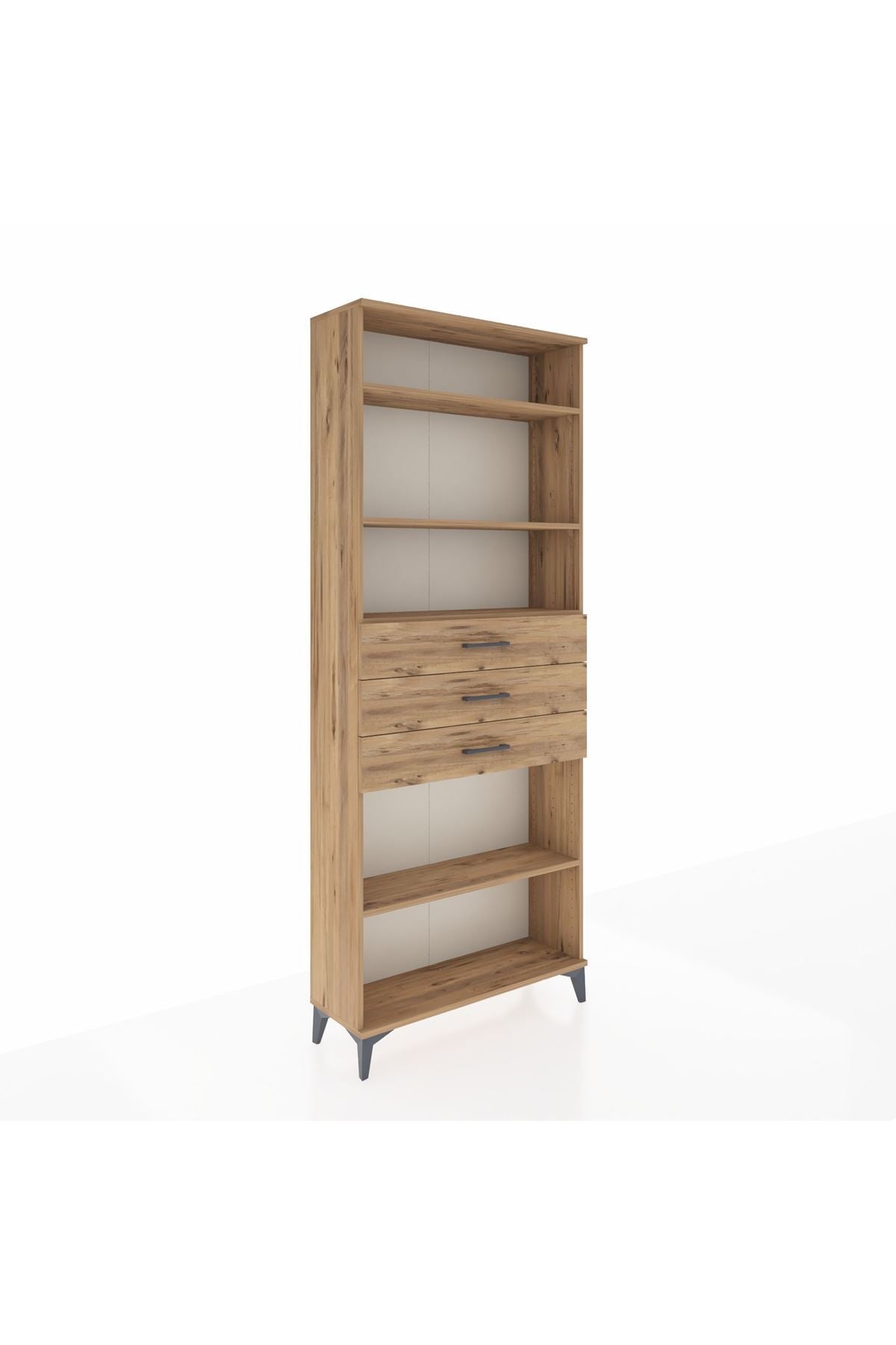 Arges Dolap 4 Raflı 3 Çekmeceli 88x30x221 - S30M169V9A