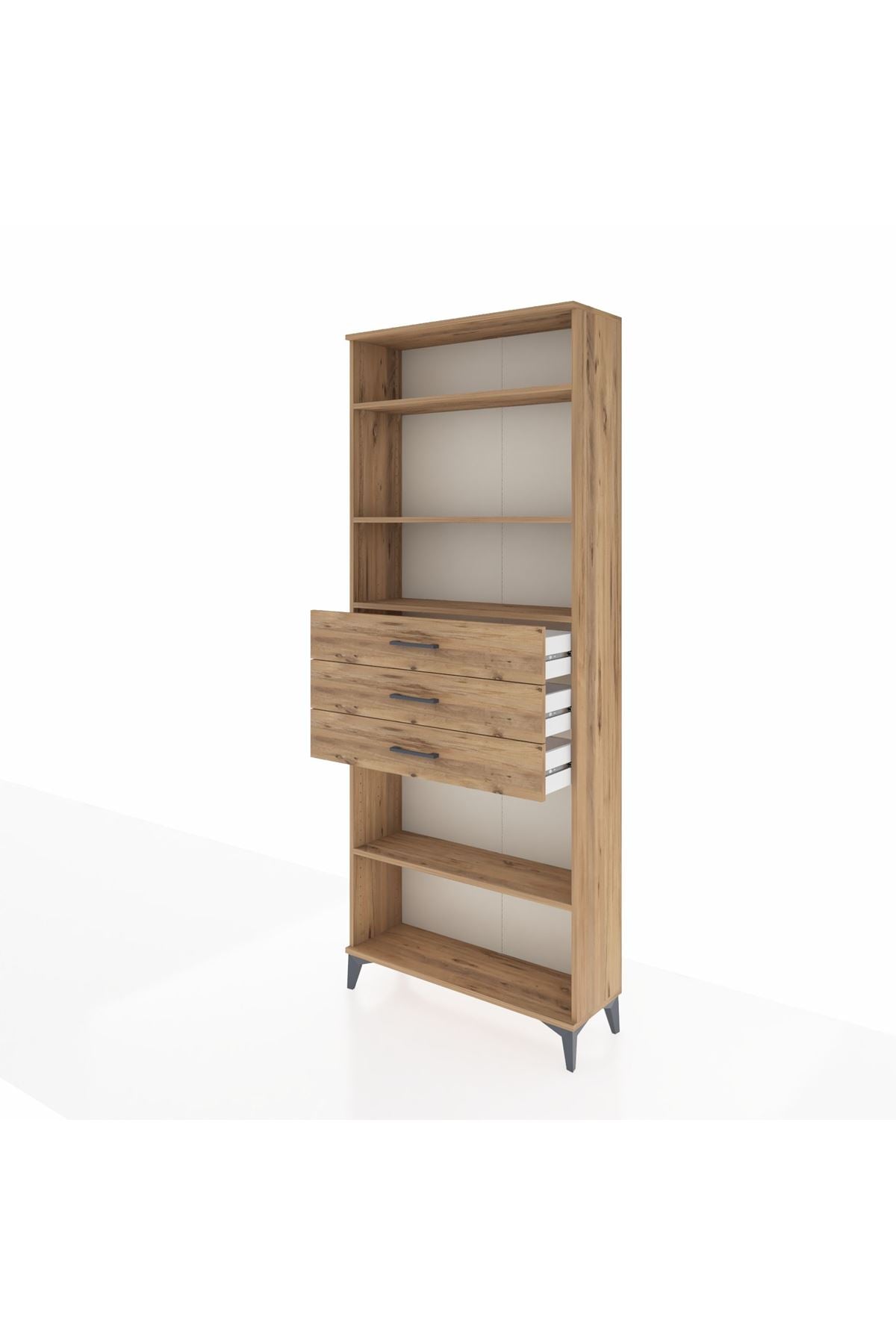 Arges Dolap 4 Raflı 3 Çekmeceli 88x30x221 - S30M169V9A