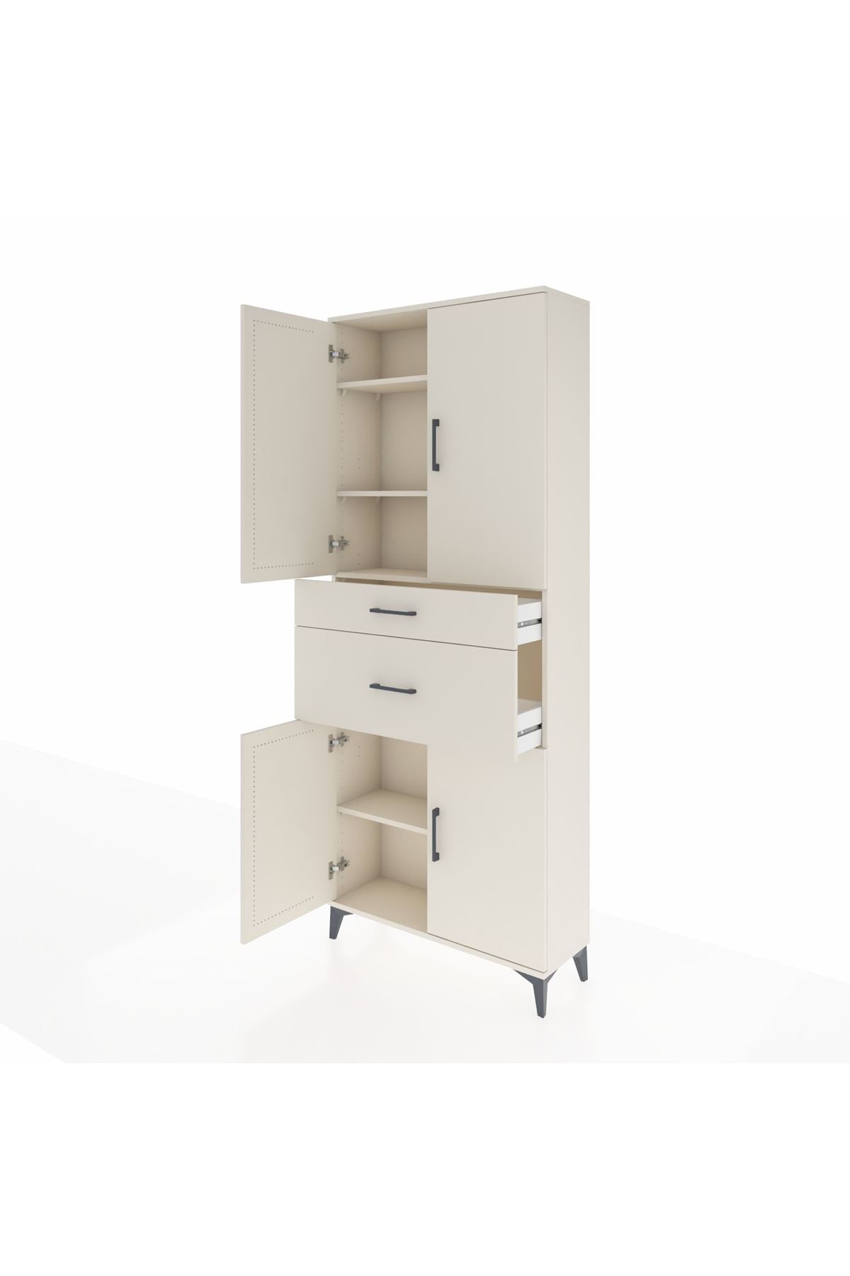 Arges Dolap 4 Raflı 2 Çekmeceli 4 Kapaklı 88x30x221 - S30M170V1A