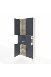 Arges Dolap 4 Raflı 2 Çekmeceli 4 Kapaklı 88x30x221 - S30M170V2A