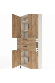 Arges Dolap 4 Raflı 2 Çekmeceli 4 Kapaklı 88x30x221 - S30M170V3A