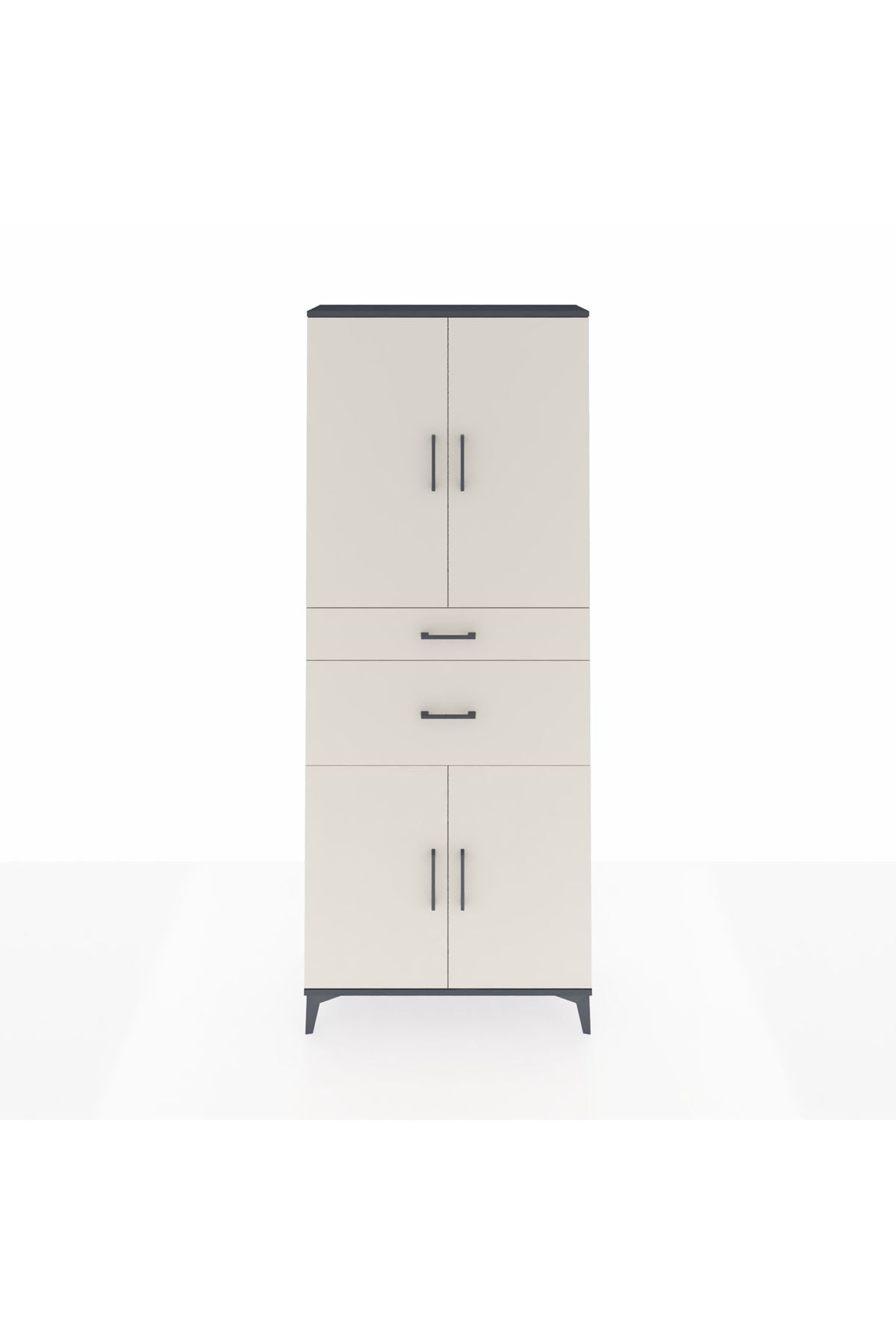 Arges Dolap 4 Raflı 2 Çekmeceli 4 Kapaklı 88x30x221 - S30M170V4A