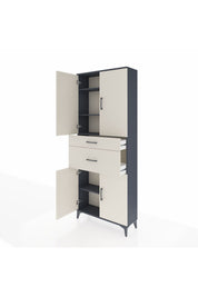 Arges Dolap 4 Raflı 2 Çekmeceli 4 Kapaklı 88x30x221 - S30M170V4A