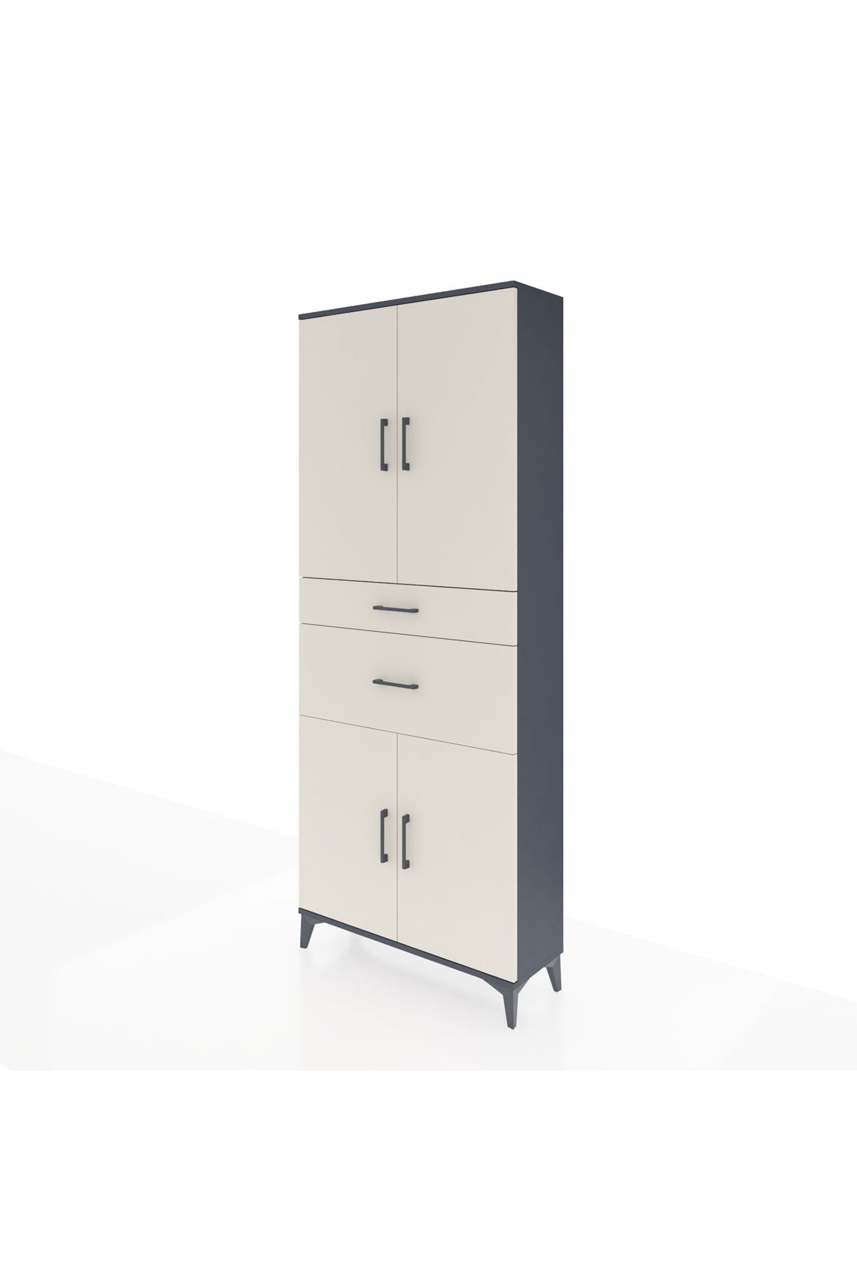 Arges Dolap 4 Raflı 2 Çekmeceli 4 Kapaklı 88x30x221 - S30M170V4A