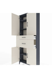 Arges Dolap 4 Raflı 2 Çekmeceli 4 Kapaklı 88x30x221 - S30M170V4A
